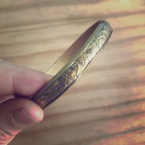 Engraved Gold Bangle
